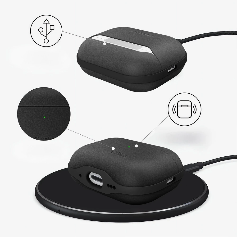 Dėklas Tech-Protect NaturalFit Case for AirPods Pro 3 - Juodas