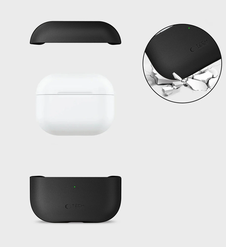 Dėklas Tech-Protect NaturalFit Case for AirPods Pro 3 - Juodas