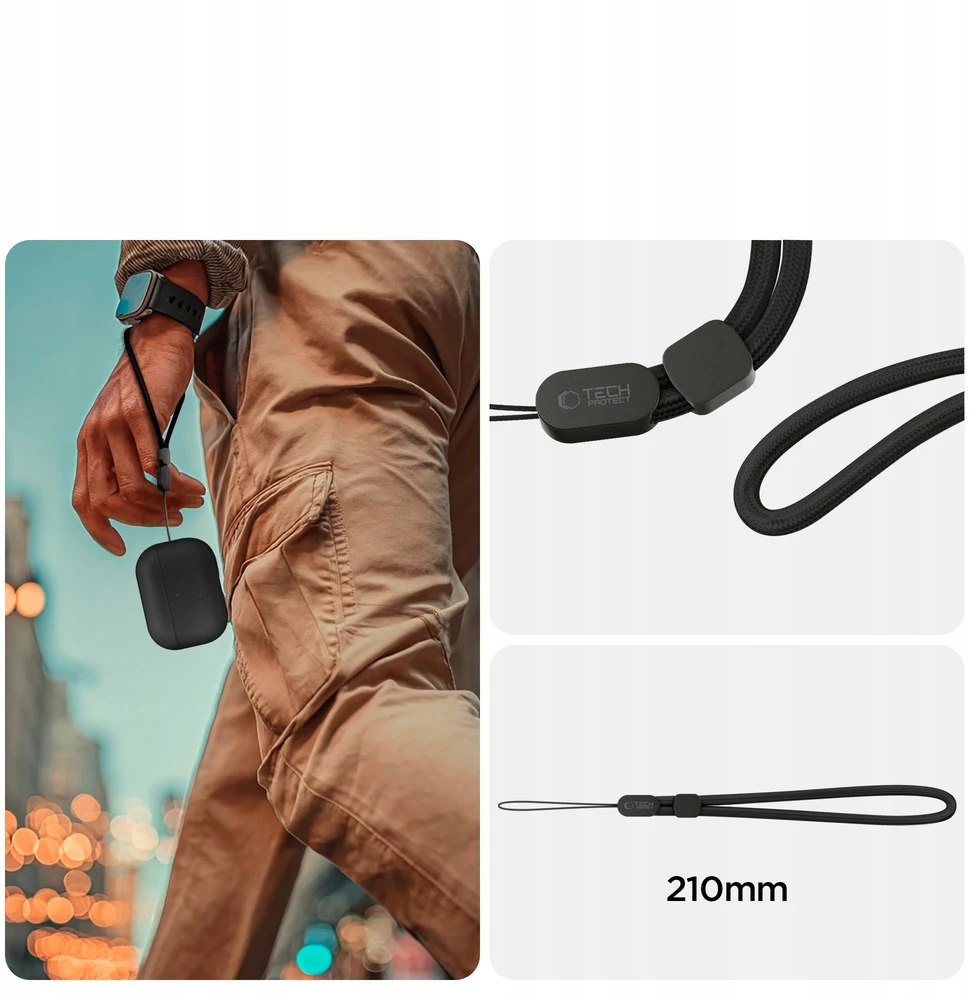 Dėklas Tech-Protect NaturalFit Case for AirPods Pro 3 - Juodas