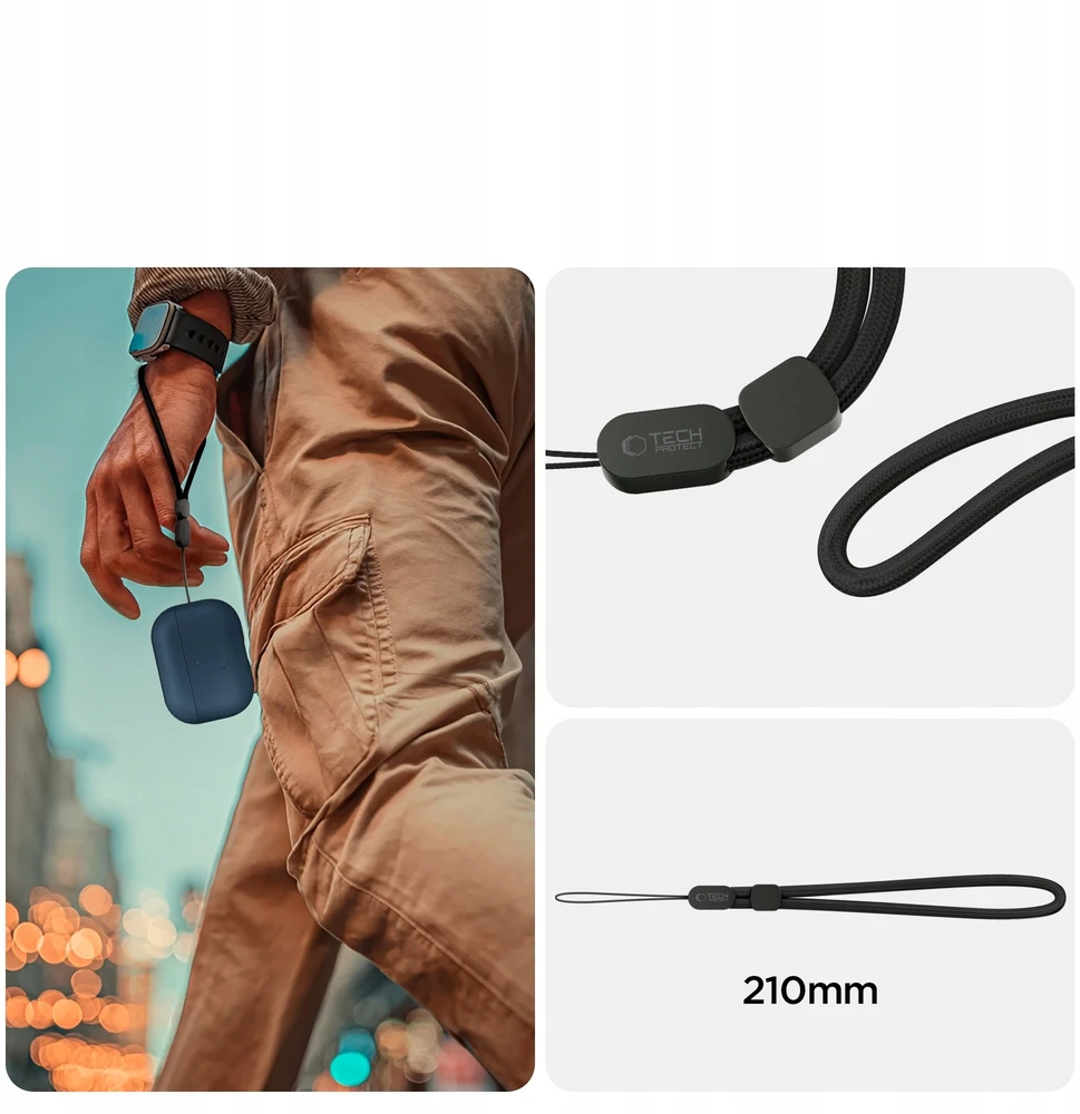 „Tech-Protect NaturalFit“ dėklas, skirtas „AirPods Pro 3“ – tamsiai mėlynas Mėlyna