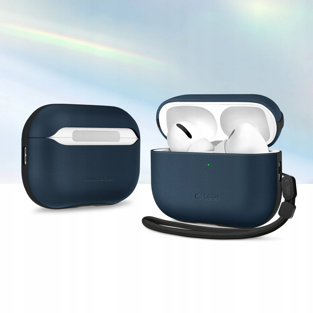 „Tech-Protect NaturalFit“ dėklas, skirtas „AirPods Pro 3“ – tamsiai mėlynas Mėlyna