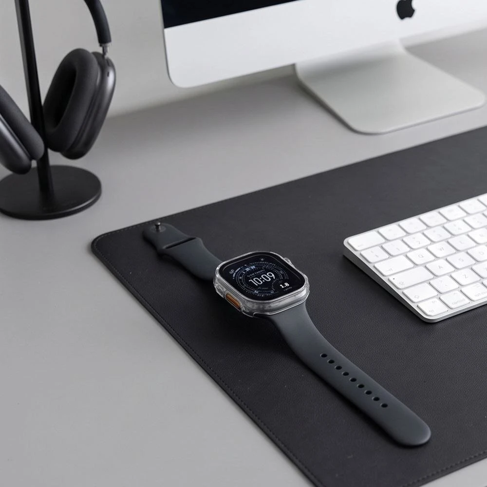 TECH-PROTECT DEFENSE 2 vnt. apsauga Apple Watch Ultra 1 / 2 / 3 / 4 (49 mm) juoda ir skaidri