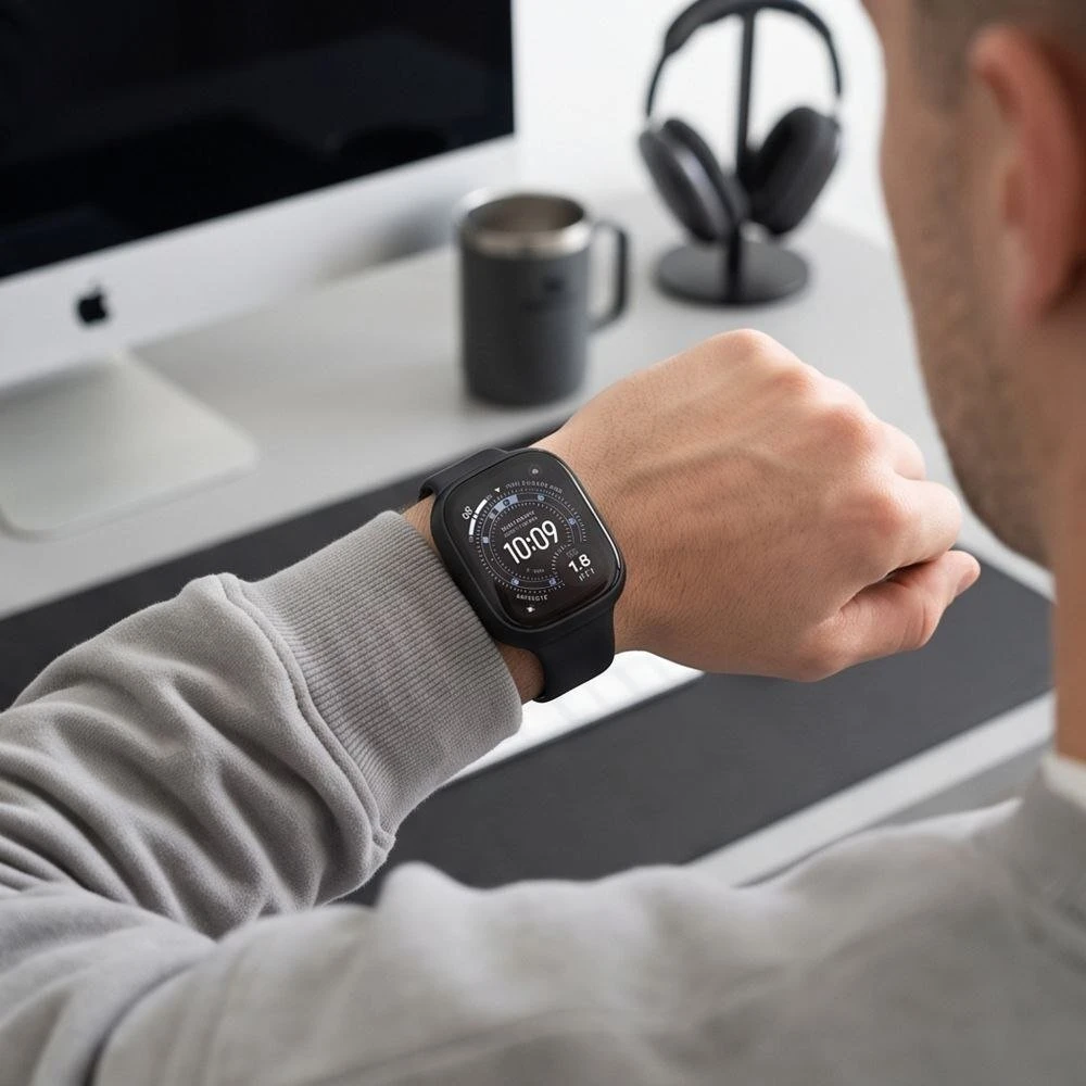 TECH-PROTECT DEFENSE 2 vnt. apsauga Apple Watch Ultra 1 / 2 / 3 / 4 (49 mm) juoda ir skaidri