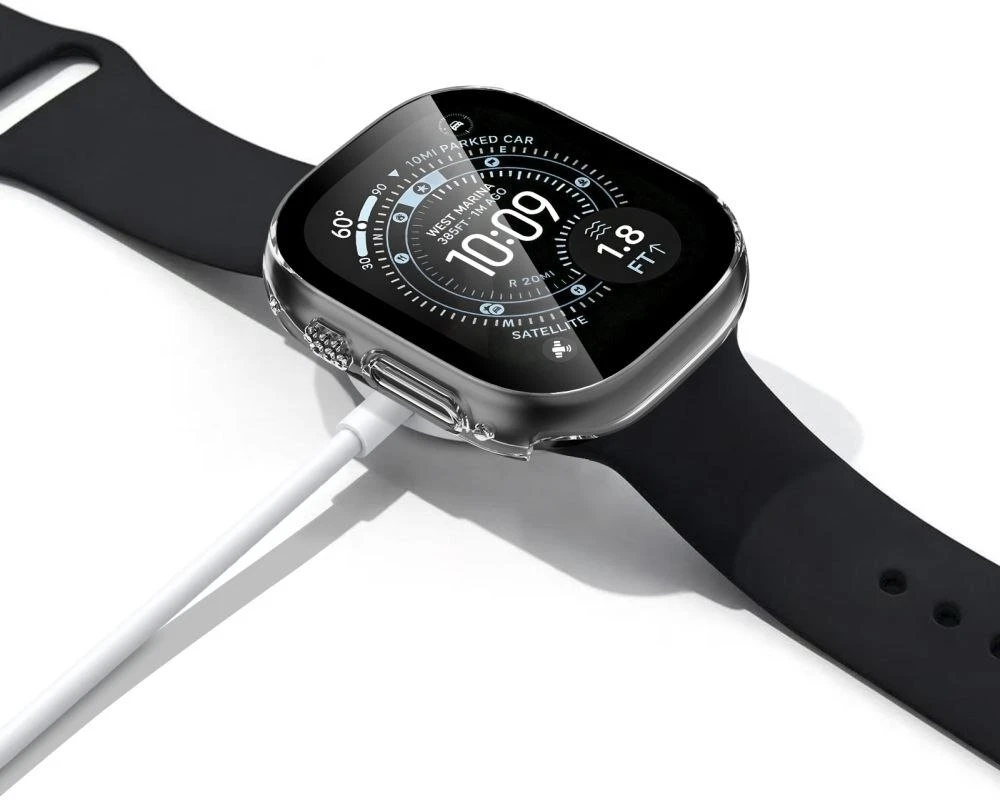 TECH-PROTECT DEFENSE 2 vnt. apsauga Apple Watch Ultra 1 / 2 / 3 / 4 (49 mm) juoda ir skaidri