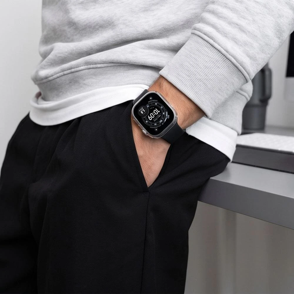 TECH-PROTECT DEFENSE 2 vnt. apsauga Apple Watch Ultra 1 / 2 / 3 / 4 (49 mm) juoda ir skaidri