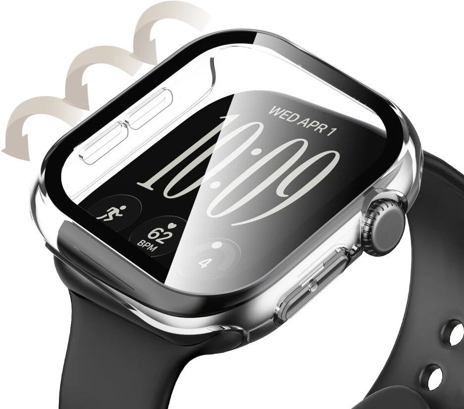 TECH-PROTECT DEFENSE 2 vnt. APPLE WATCH 12 (46 MM) juodas ir permatomas