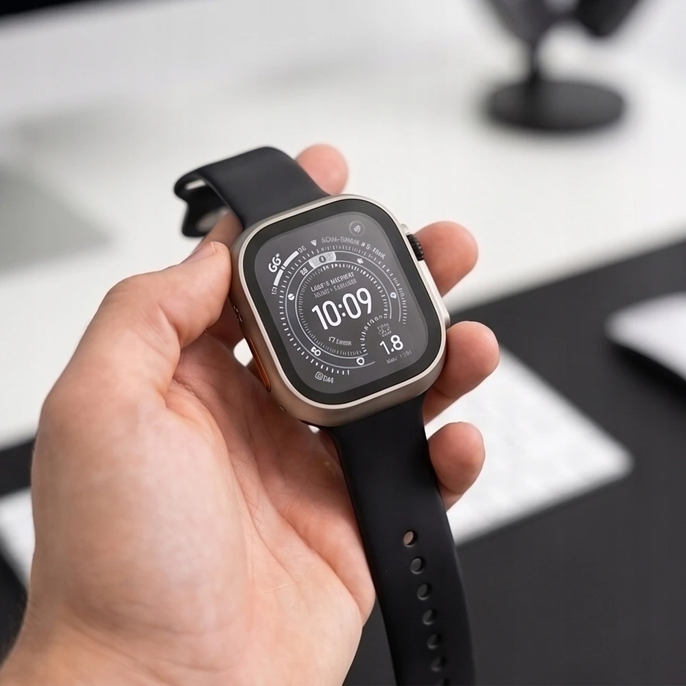 TECH-PROTECT DEFENSE 2 vnt. rinkinys APPLE WATCH ULTRA 1 / 2 / 3 / 4 (49 MM) TITANO IR SKAIDRUS