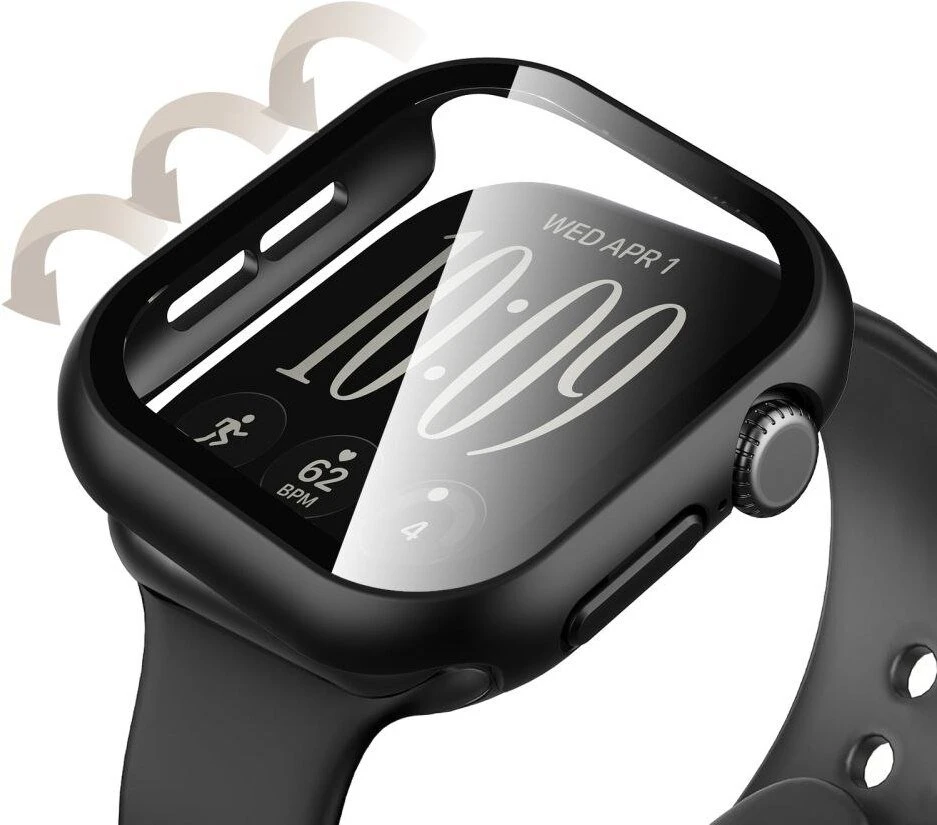 TECH-PROTECT DEFENSE 2 vnt. APPLE WATCH 12 (46 MM) juodas ir permatomas