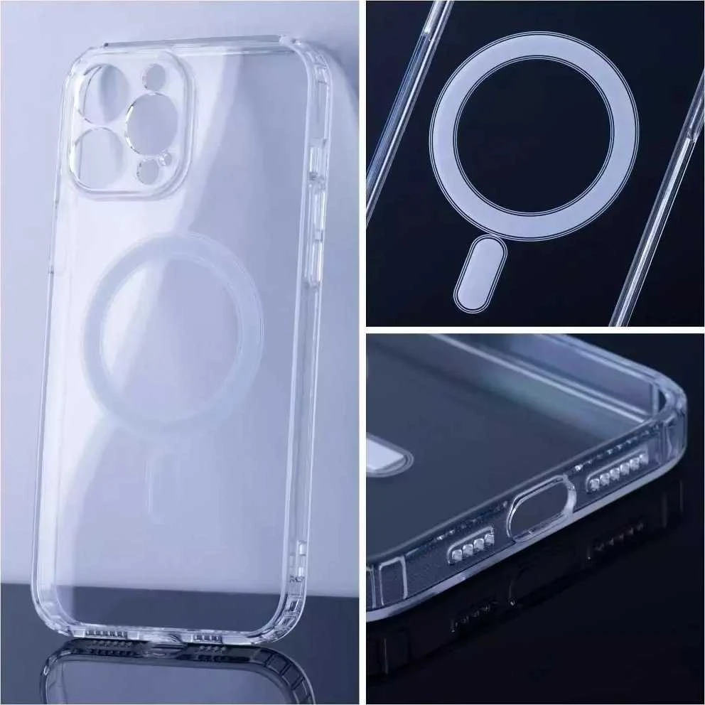 Oem CLEAR MAG COVER dėklas suderinamas su MagSafe skirtas Samsung Galaxy S23 Plus skaidrus