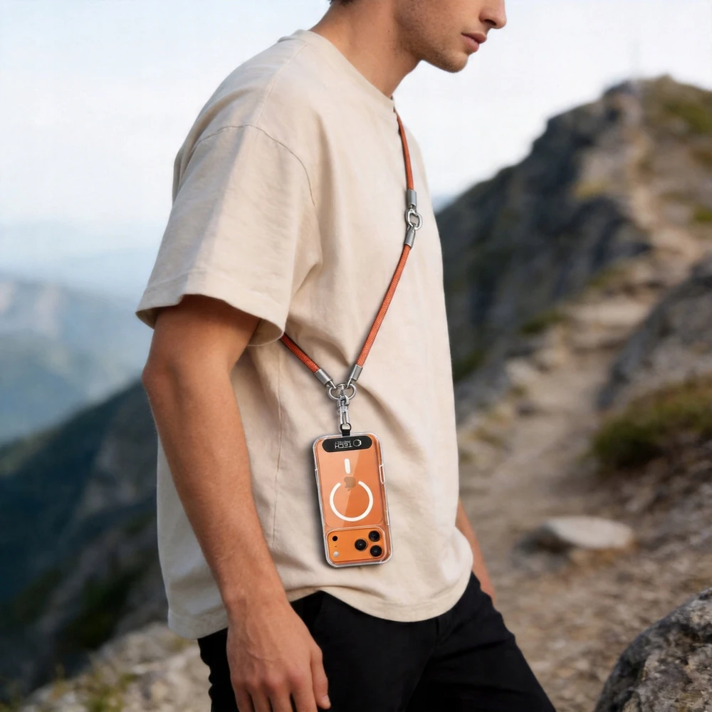Tech-Protect C10S virvė per petį ir riešą Oranžinis/Titanium