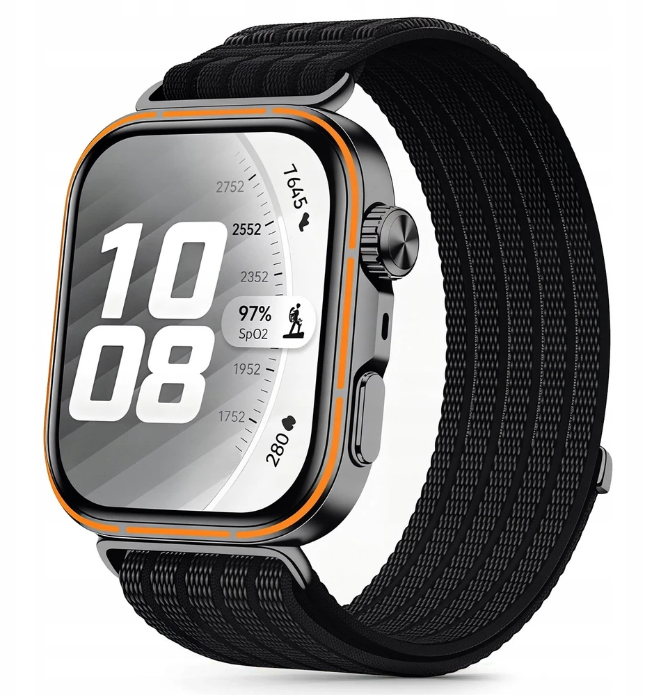 Tech-Protect NYLON Huawei Watch Fit 3 / 4 / 4 Pro / 5 / 5 Pro juodos spalvos