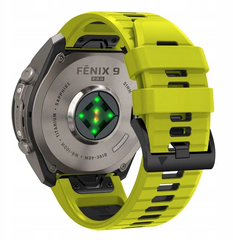 TECH-PROTECT ICONBAND PRO GARMIN FENIX 5X / 5X PLUS / 6X / 6X PRO / 7X / 8 / 8 PRO / 9 / 9 PRO (51 MM) LIME/Juodas