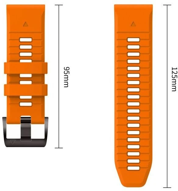 Dirželis Tech-Protect Iconband Pro na Garmin Fenix 5X / 5X Plus / 6X / 6X Pro / 7X / 8 / 8 Pro / 9 / 9 Pro (51 mm) - oranžinė-juoda
