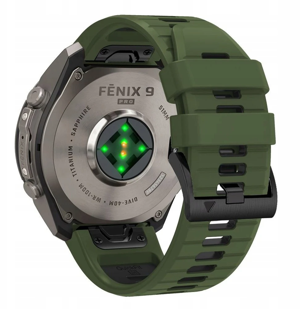 TECH-PROTECT ICONBAND PRO GARMIN FENIX 5X / 5X PLUS / 6X / 6X PRO / 7X / 8 / 8 PRO / 9 / 9 PRO (51 MM) Žalias/Juodas