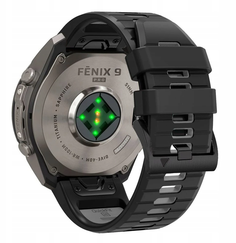 Dirželis Tech-Protect Iconband Pro na Garmin Fenix 5X / 5X Plus / 6X / 6X Pro / 7X / 8 / 8 Pro / 9 / 9 Pro (51 mm) - juoda-pilka