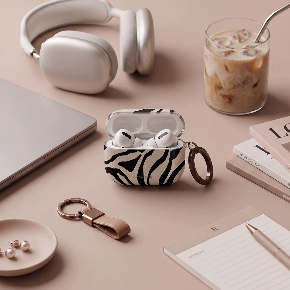 Tech-Protect Lamano dėklas skirtas AirPods Pro 3 - juodas and beige