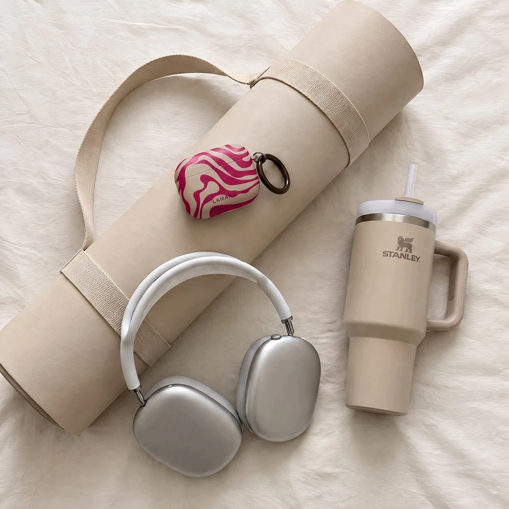 Dėklas Lamano Tech-Protect Case for AirPods Pro 3 - Rožinė and rusvai gelsvas