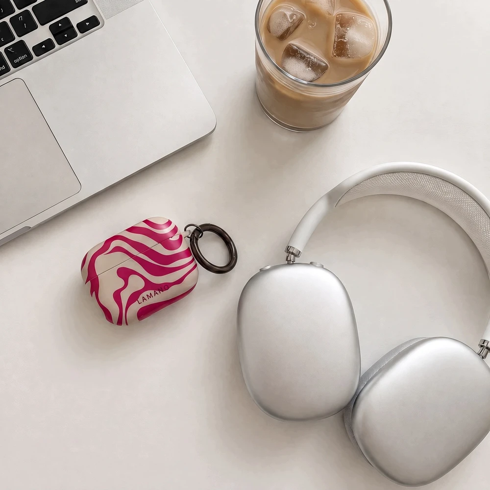 Dėklas Lamano Tech-Protect Case for AirPods Pro 3 - Rožinė and rusvai gelsvas