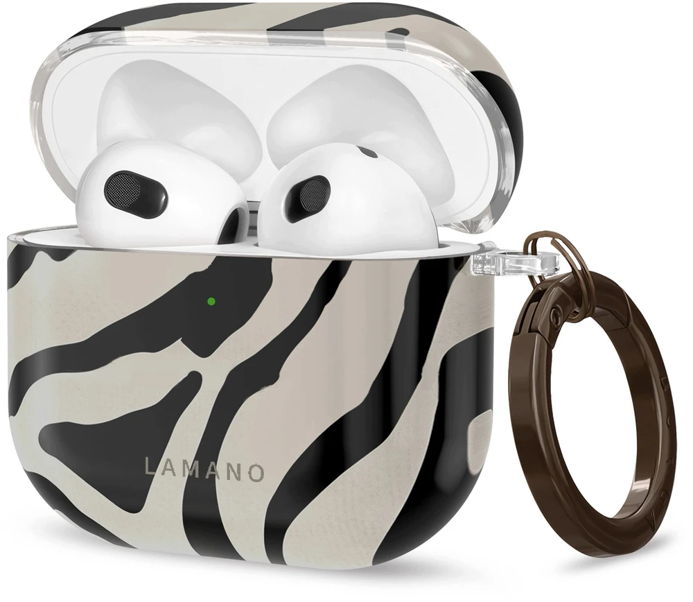 Tech-Protect Lamano dėklas AirPods 4 / 5 - juodas ir smėlio spalvos