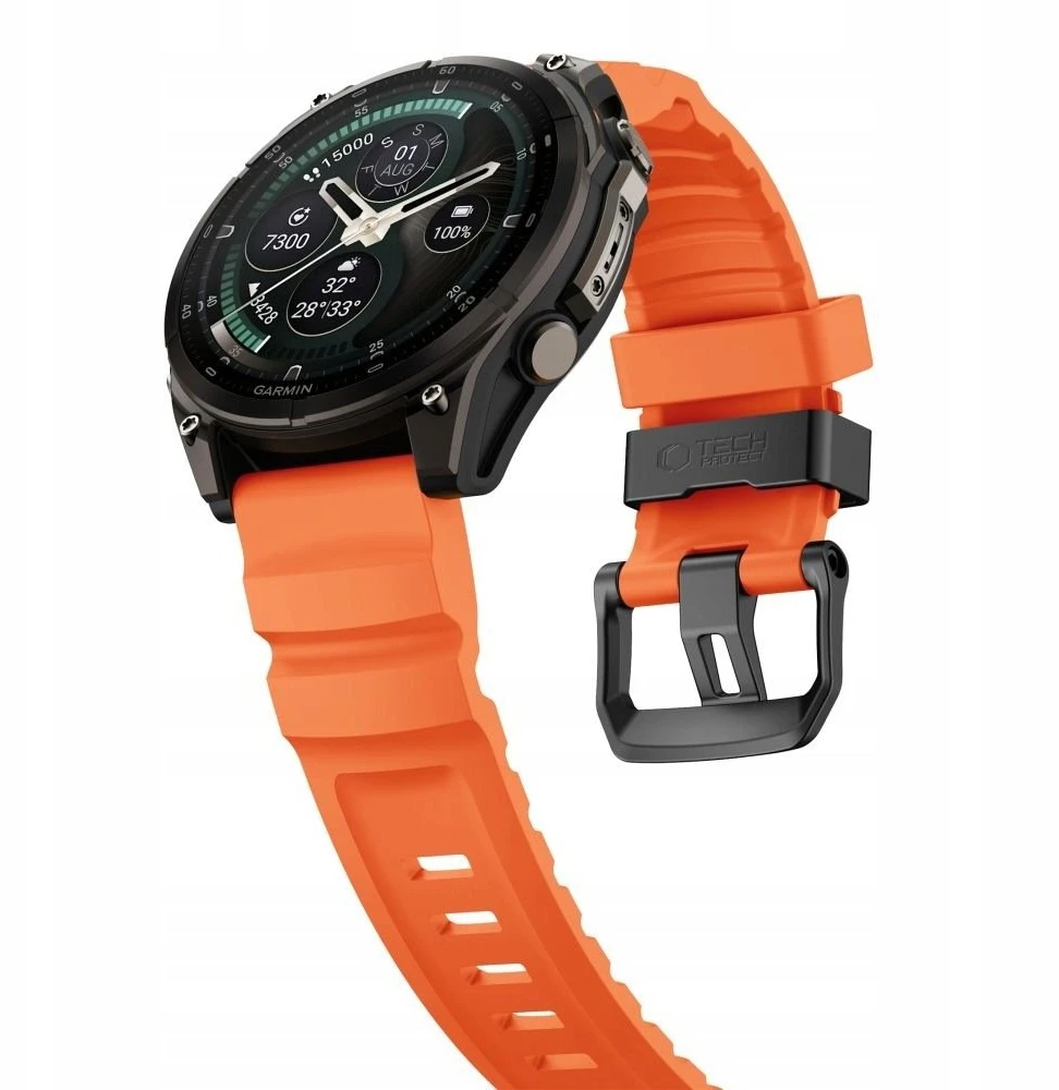 TECH-PROTECT MOTION GARMIN FENIX 5 / 6 / 6 PRO / 7 / 8 / 8 PRO / E / 9 / 9 PRO (47 MM) SIGNAL Oranžinis