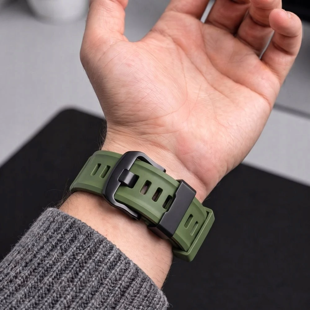 TECH-PROTECT MOTION GARMIN FENIX 5 / 6 / 6 PRO / 7 / 8 / 8 PRO / E / 9 / 9 PRO (47 MM) MILITARY Žalias