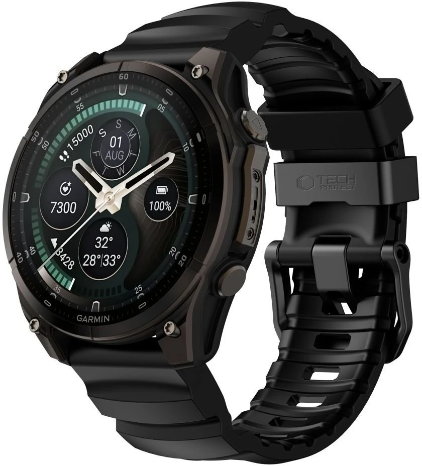 TECH-PROTECT MOTION GARMIN FENIX 5 / 6 / 6 PRO / 7 / 8 / 8 PRO / E / 9 / 9 PRO (47 MM) Juodas