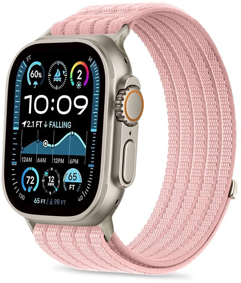 Tech-Protect NYLON SPORT WATCH 8 / 9 / 10 / 11 / SE / ULTRA (44 / 45 / 46 / 49 MM) ŠVIESIAI ROŽINIS