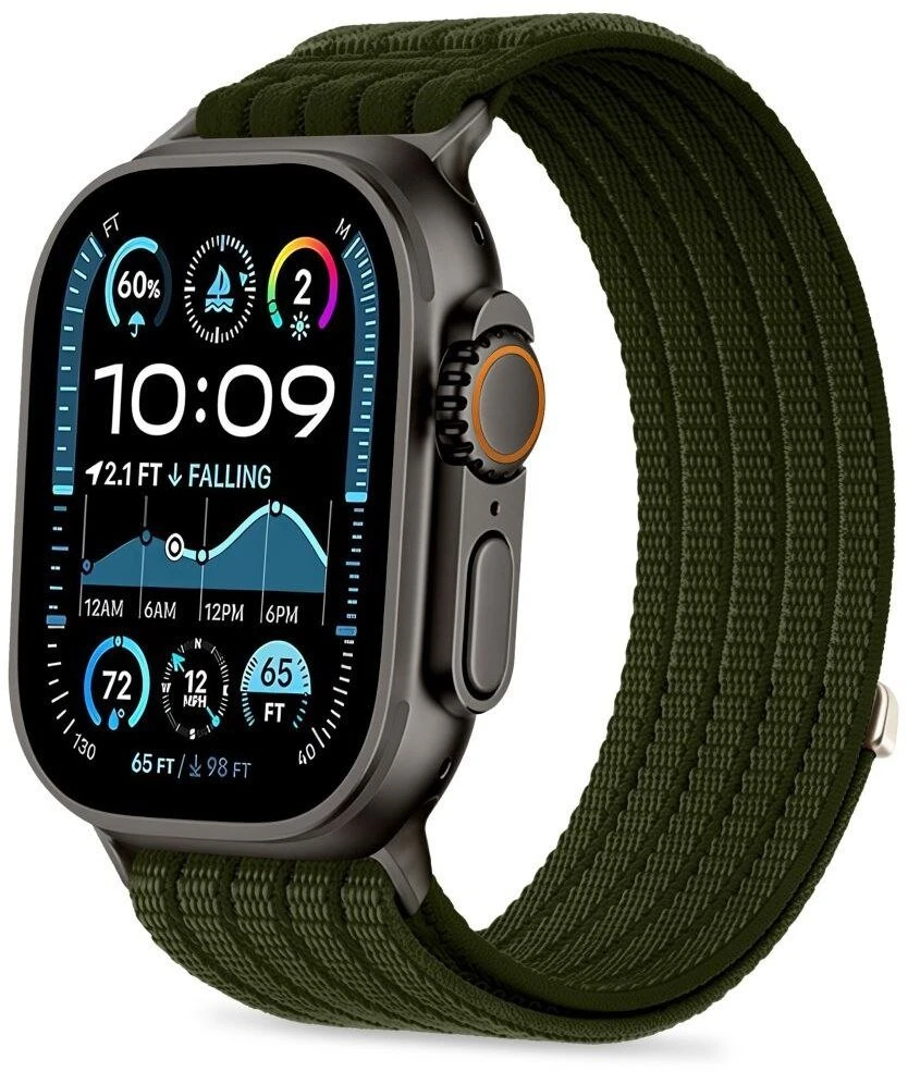 TECH-PROTECT NYLON SPORT WATCH 8 / 9 / 10 / 11 / SE / ULTRA (44 / 45 / 46 / 49 MM) KARINĖ ŽALIA