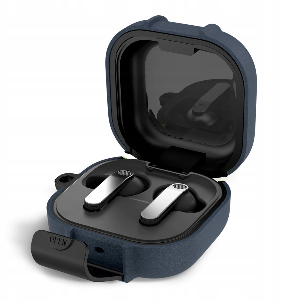 Dėklas „Tech-Protect Slim Hook“ ausinės „Samsung Galaxy Buds 4 / 4 Pro Fluffy“ Mėlyna