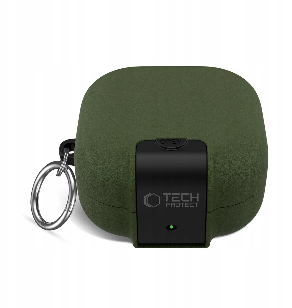 Dėklas Tech-Protect Slim Hook Samsung Galaxy Buds 4 / 4 Pro Olive žalios spalvos