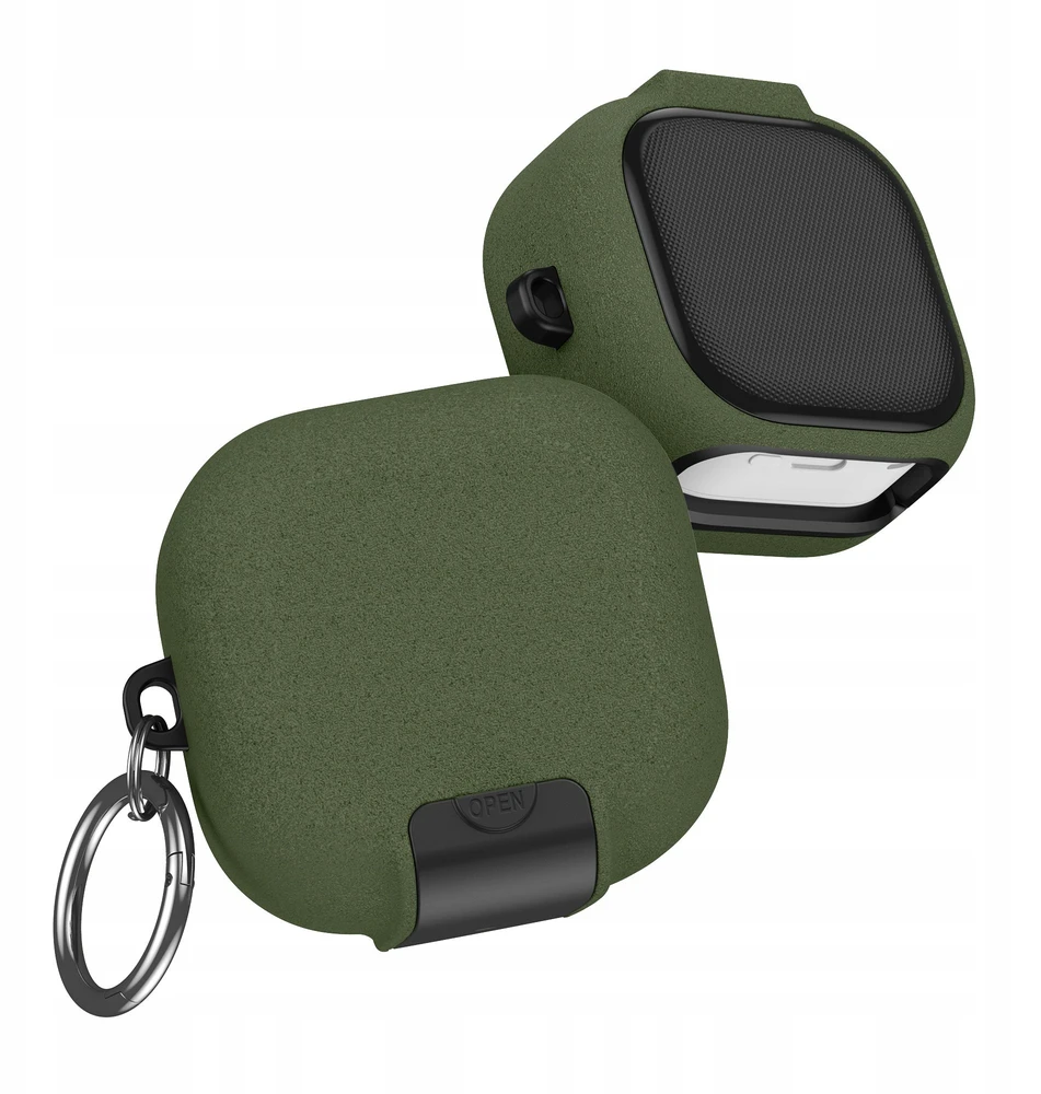 Dėklas Tech-Protect Slim Hook Samsung Galaxy Buds 4 / 4 Pro Olive žalios spalvos