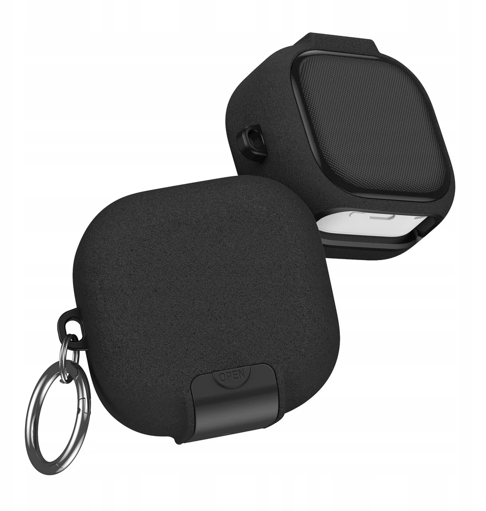 Dėklas Tech-Protect Slim Hook Samsung Galaxy Buds 4 / 4 Pro juodos spalvos