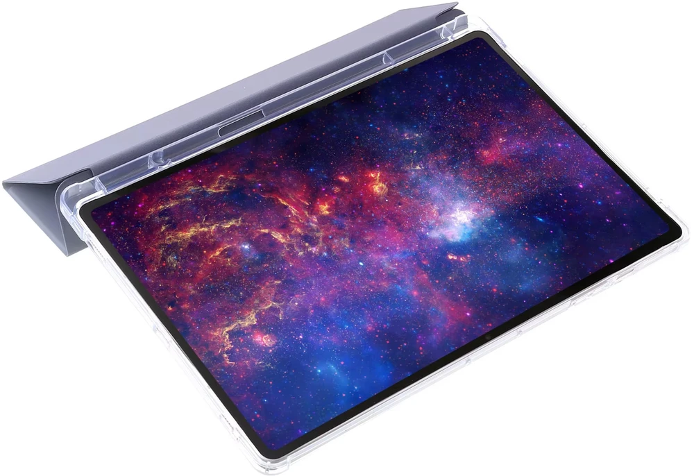 Planšetinio kompiuterio dėklas Strado-Tech TriFold, skirtas Samsung Galaxy Tab A11+ Plus 10.9 2025 / A9+ Plus 11 2023 – su stovu ir vieta rašikliui