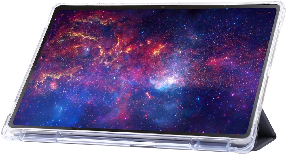 Planšetinio kompiuterio dėklas Strado-Tech TriFold, skirtas Samsung Galaxy Tab A11+ Plus 10.9 2025 / A9+ Plus 11 2023 – su stovu ir vieta rašikliui