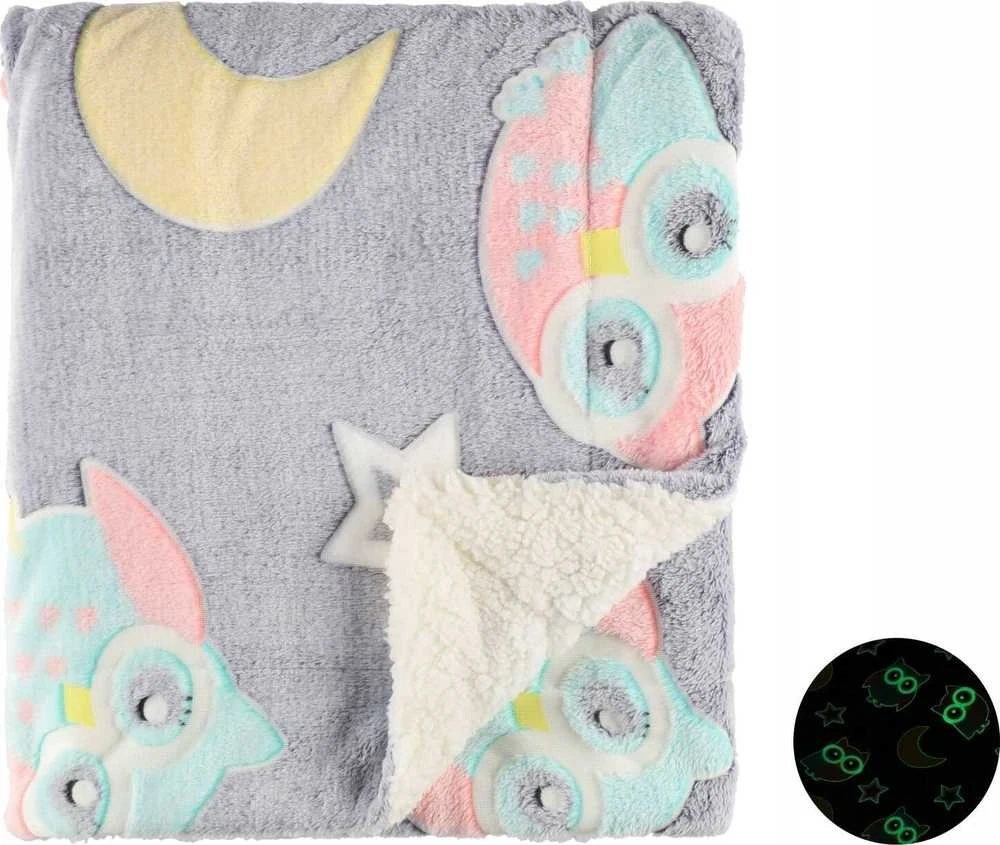 4Living Metimas Glow Owl švytėjimas tamsoje 125x150cm