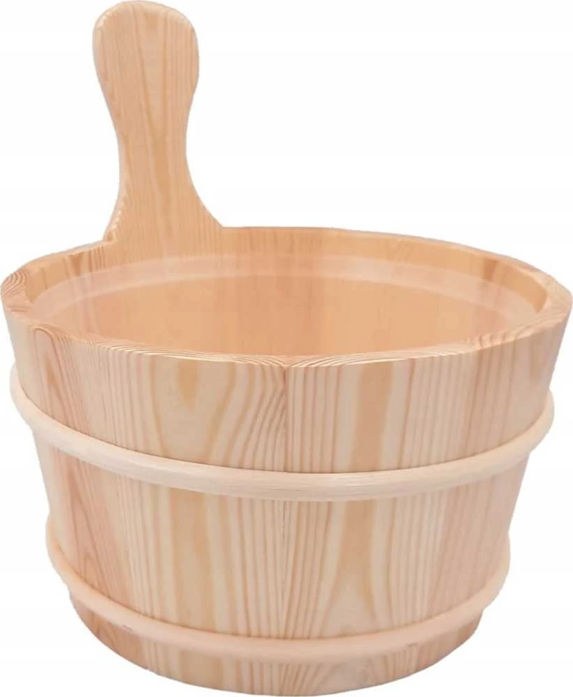 4Living medinė pirties statinė, plastikinis įdėklas, 4 l