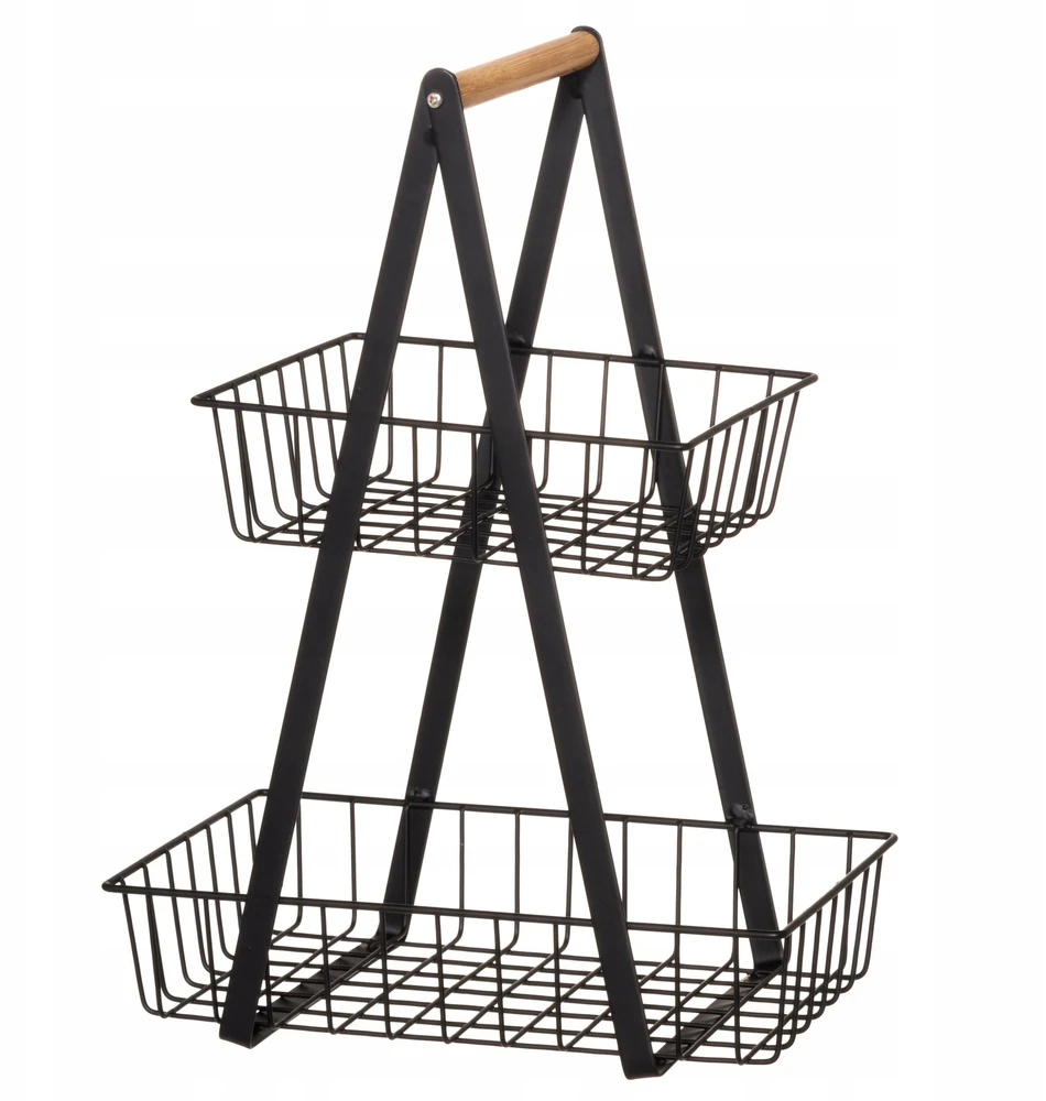 4Living Rack Grid 2 sluoksnių su bambuko rankena