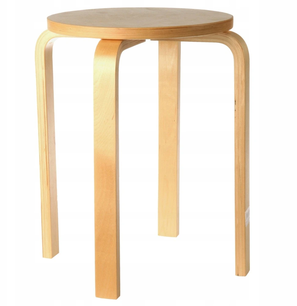 4Living beržo medienos taburetė, Ø 39 cm