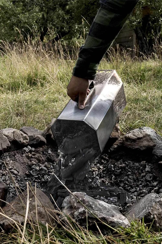 Anglių gamybos įrenginys 4MWOOD Petromax nerūdijančio plieno pirolizės talpa, 10 l talpa, aukštos temperatūros, ilgo degimo