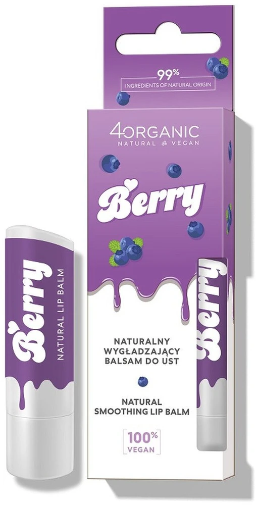 4organic Natural Protective Lūpų balzamas, 5 g