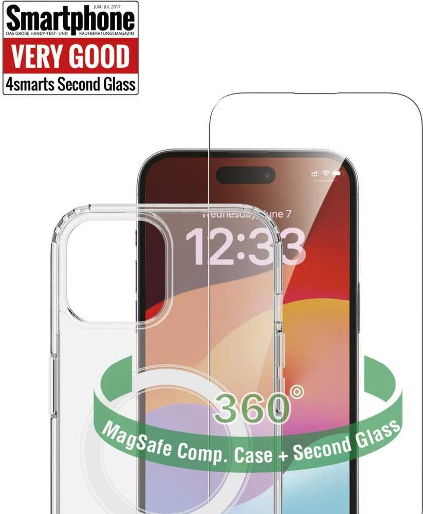 Dėklas „4smarts 360“ apsaugos rinkinys, skirtas „Apple iPhone 15“