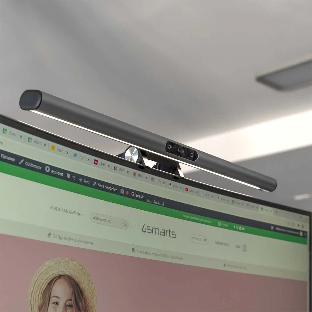 4smarts monitoriaus šviestuvas LED su kamera FullHD LightBar Pro 456486