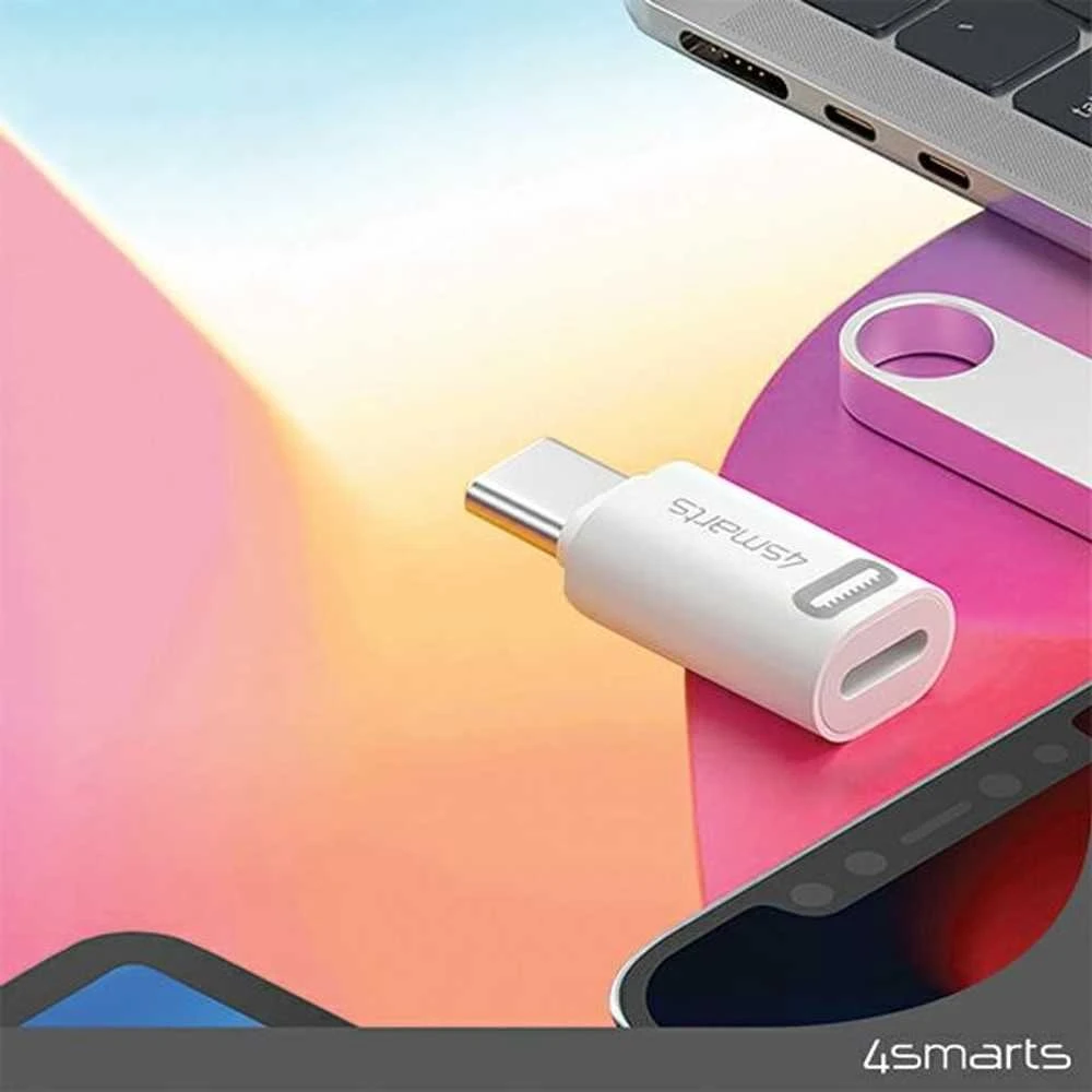4smarts „Lightning“ į USB-C PD 27 W adapterių rinkinys, 2 vnt., be OTG ir audio funkcijos