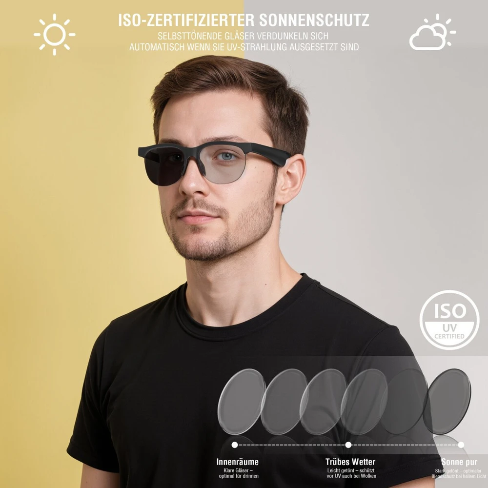 Ausinės Akiniai Bluetooth 4smarts SoundGlasses Sport 2 juoda