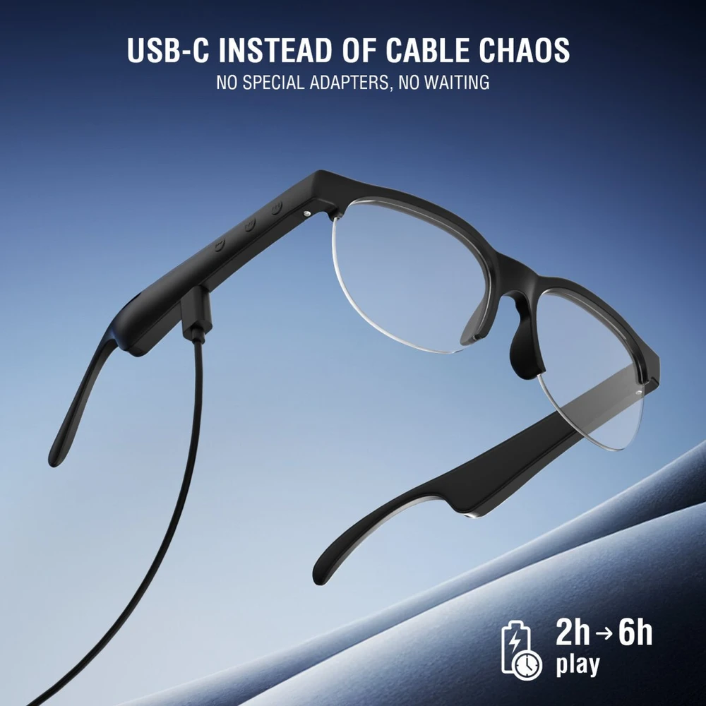 Ausinės Akiniai Bluetooth 4smarts SoundGlasses Sport 2 juoda