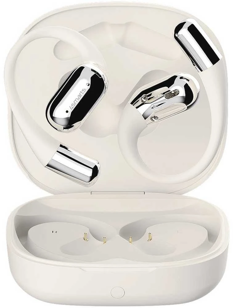 Bluetooth ausinės 4smarts SkyBuds OWS with AI screen beige