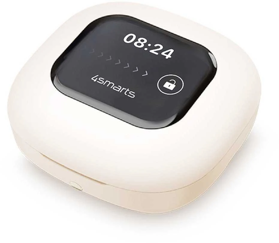 Bluetooth ausinės 4smarts SkyBuds OWS with AI screen beige
