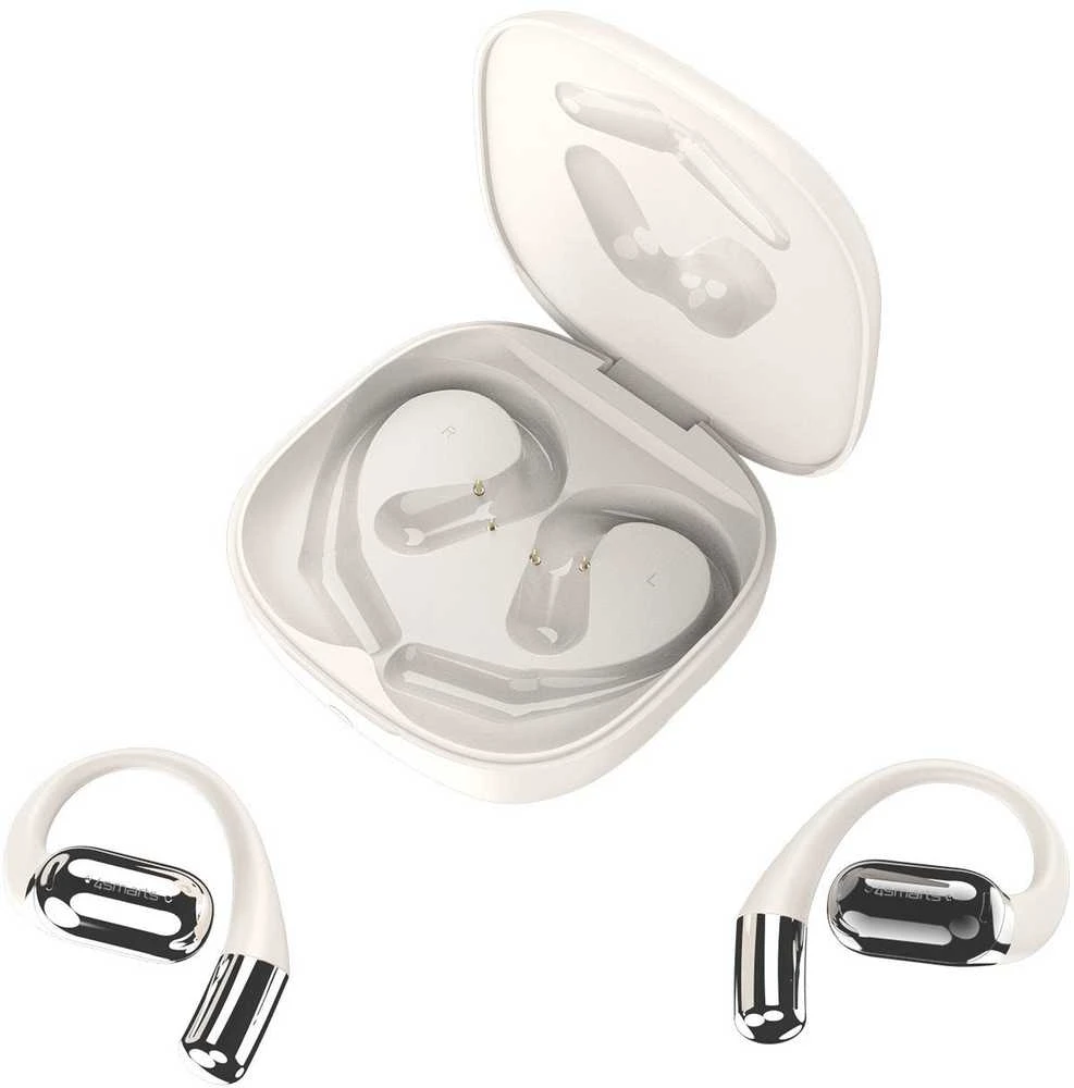 Bluetooth ausinės 4smarts SkyBuds OWS with AI screen beige