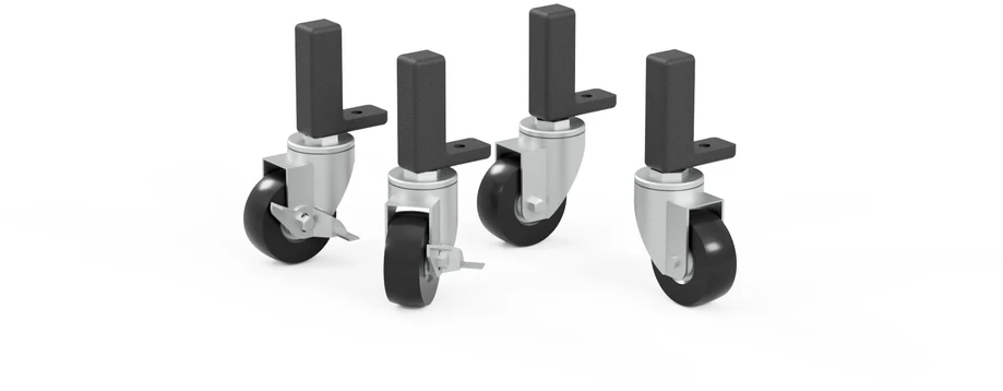 4smarts Sabelt Wheels Kit kółka do dużych obciążeń do symulatora wyścigowego juoda komplektas 4