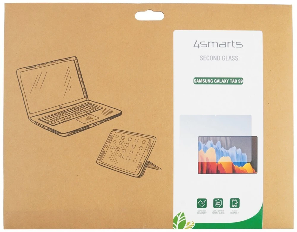 „4smarts“ antrasis stiklas, skirtas Galaxy Tab S10 Lite / S10 FE / S9 FE / S9